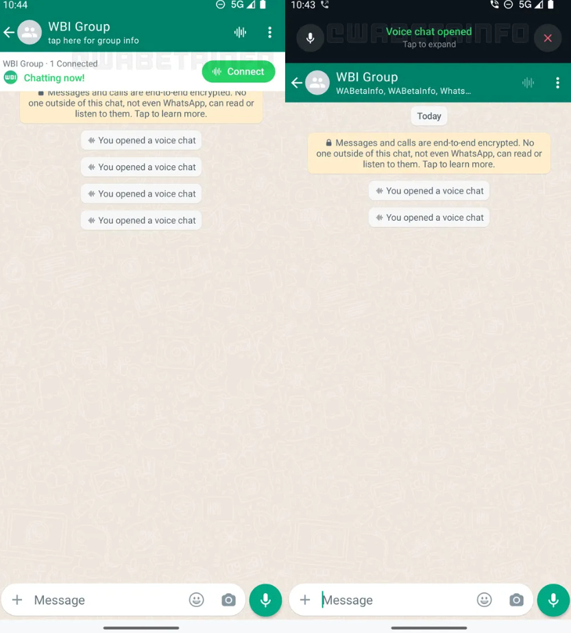 WhatsApp está testando “chats de voz” com até 32 participantes 3 GiH 0UbA1G ChatGuru